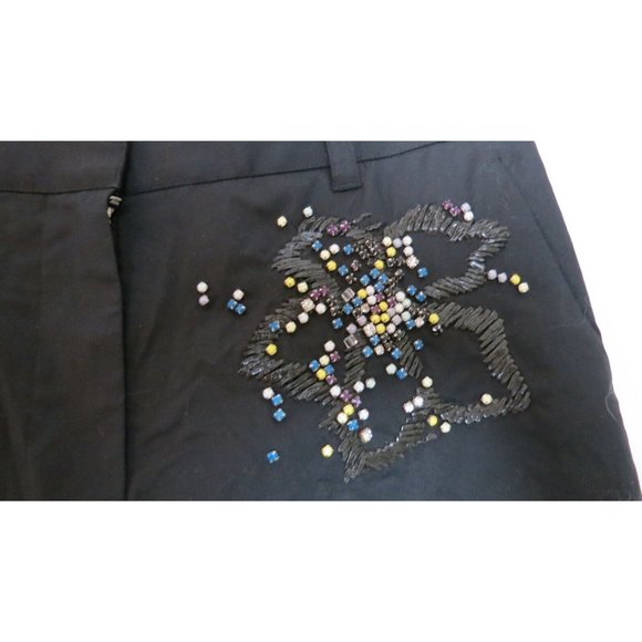 3.1 Phillip Lim Embroidered Cropped Black Pants 4 - Picture 4 of 6